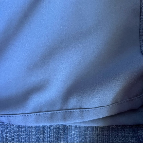 TAHARI Blue Stretch Denim Look Turn Lock Dress 8 Petite - Picture 9 of 11